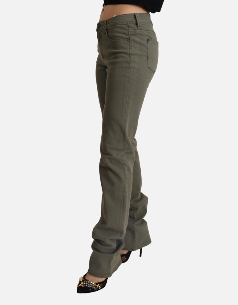 Low Waist Skinny Jeans with Zip Closure Women - Gray Jeans