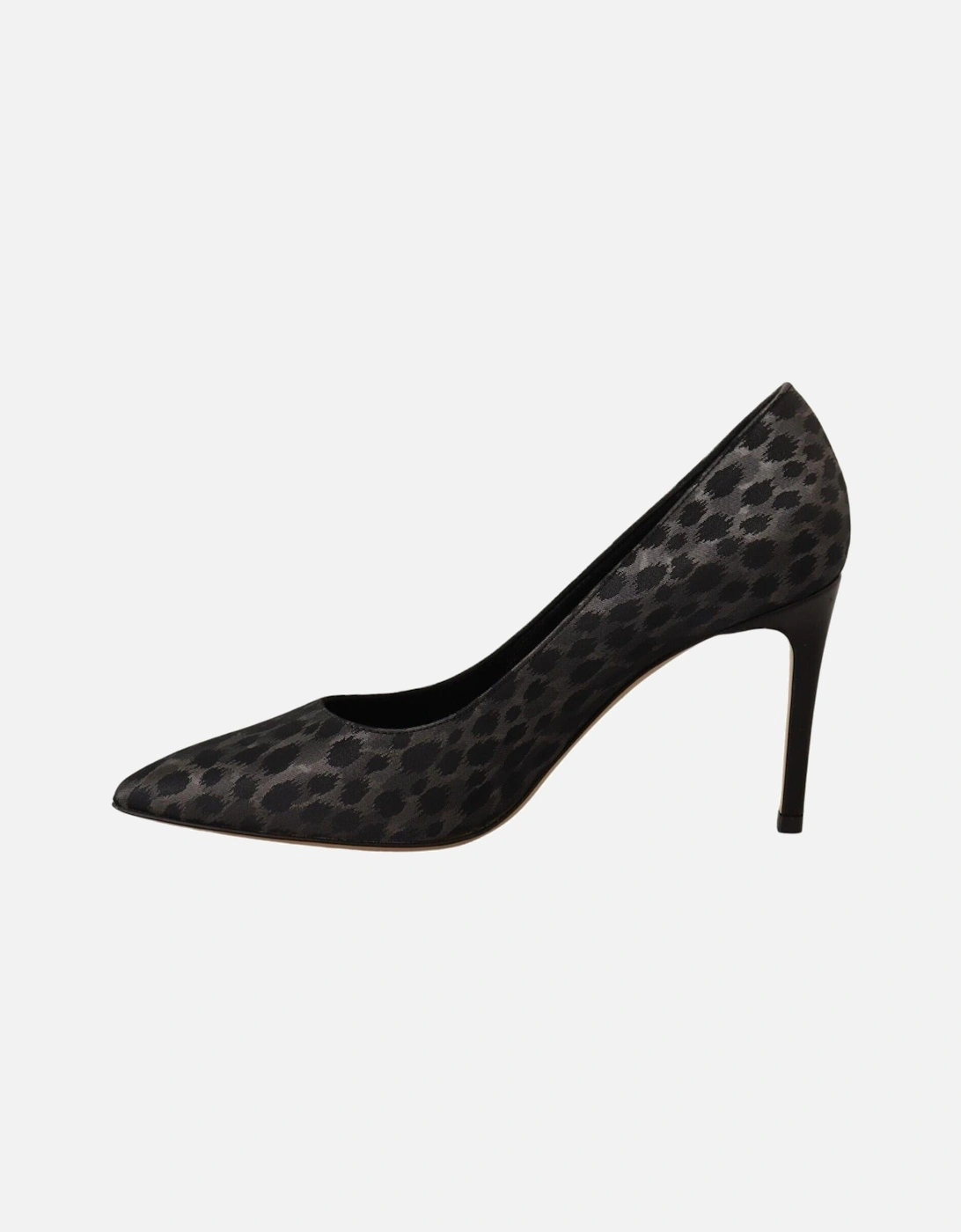 Leopard Print Heels Pumps Pointed Toe Women - Black