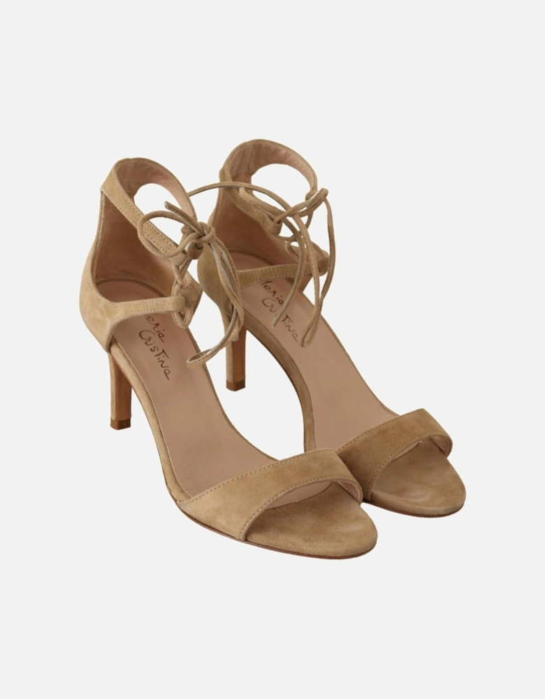 Suede Heels LA9376 Women - Beige Pumps