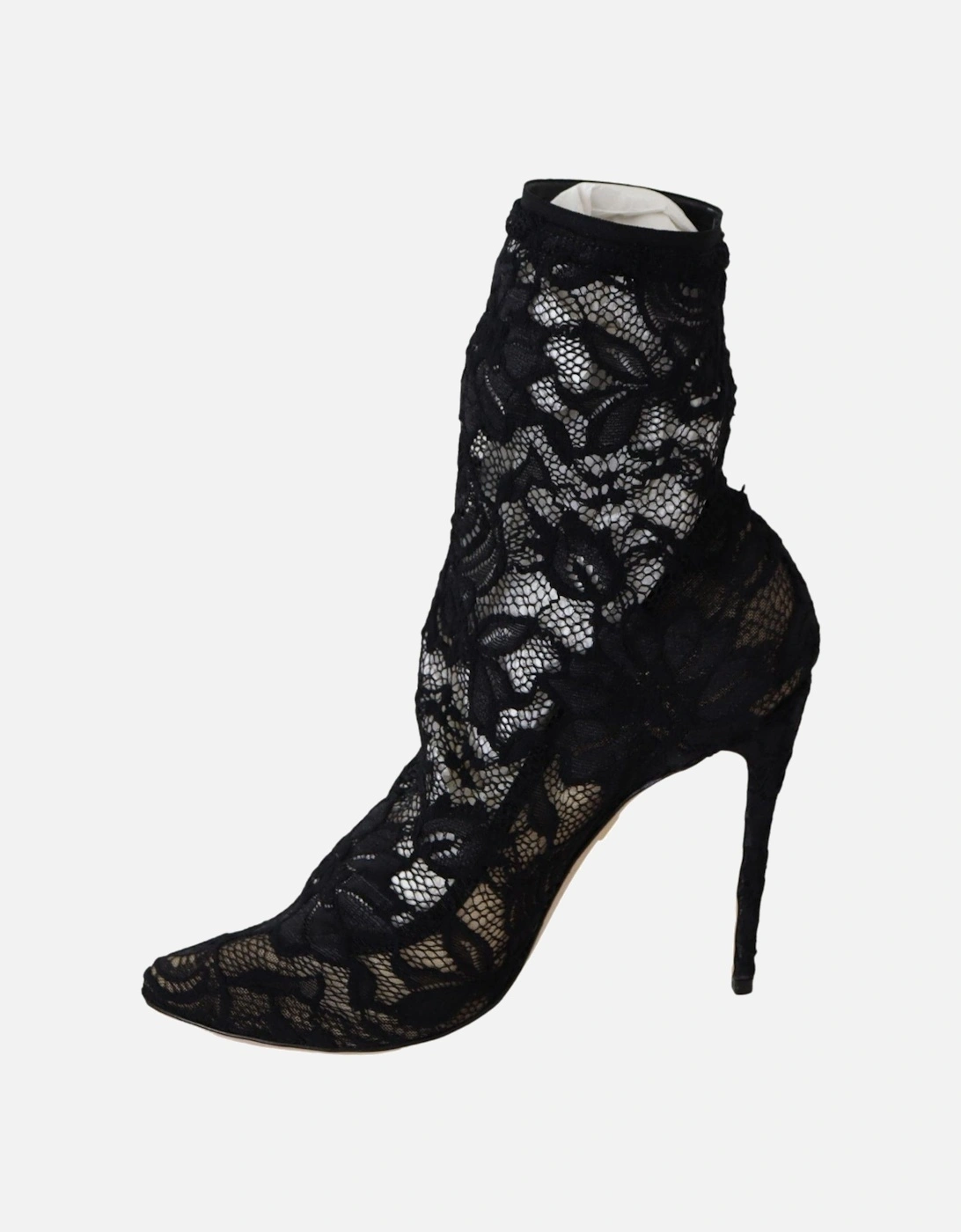 Lace Booties Black Lace High Heels Women