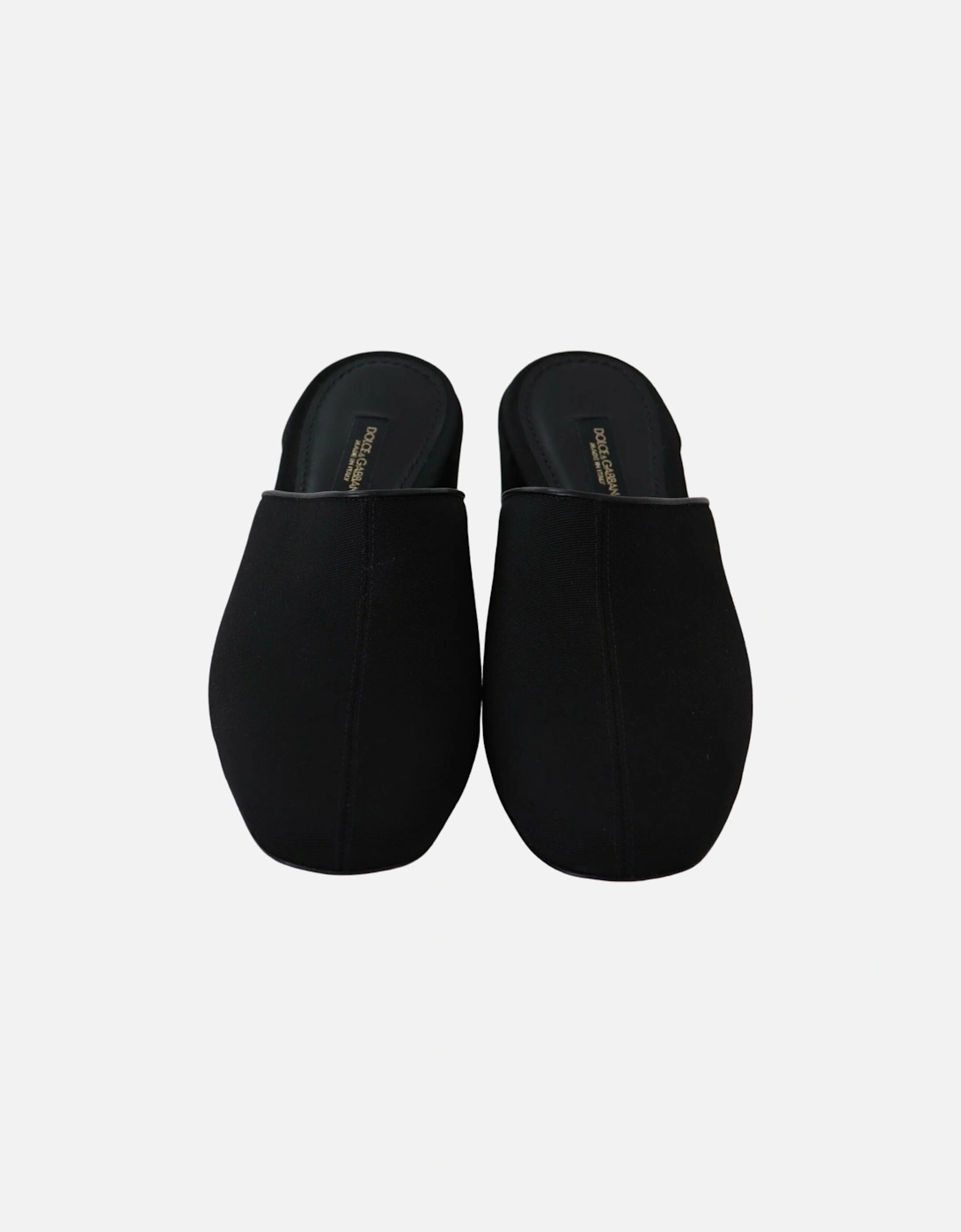 Dolce Gabbana Mules Black Fabric Women Flats