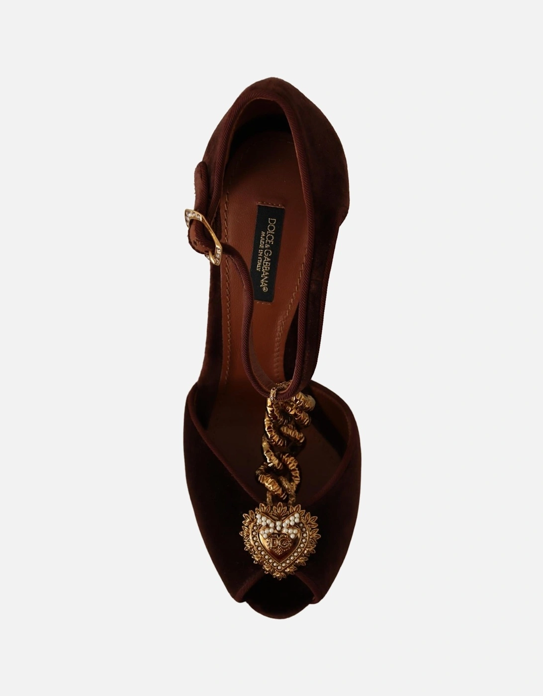 Velvet Slingback Heels DGstyle Women - Brown Sandals