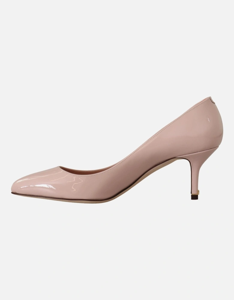 Patent Leather Pumps Kitten Heel Style Women - Pink