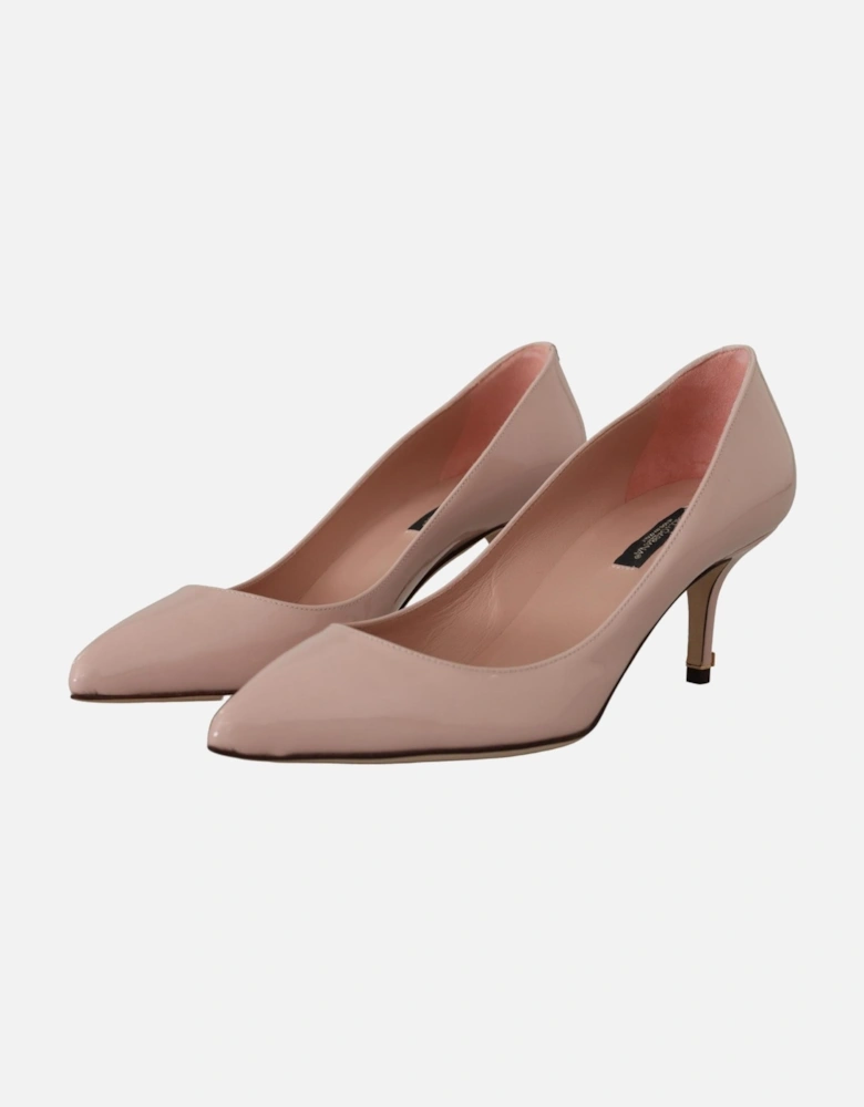 Patent Leather Pumps Kitten Heel Style Women - Pink