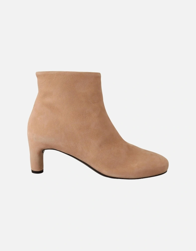 Suede Leather Ankle Boots Women - Beige