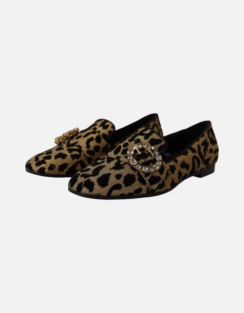 Leopard Print Loafers CC0017 Women - Brown Flats