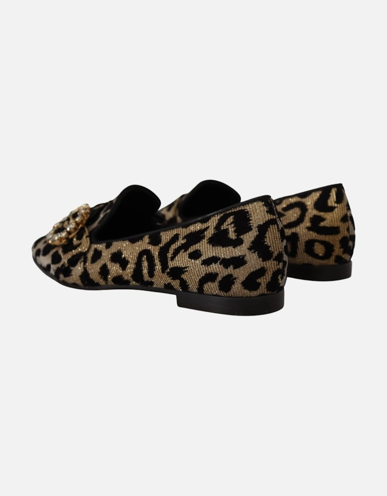 Leopard Print Loafers CC0017 Women - Brown Flats