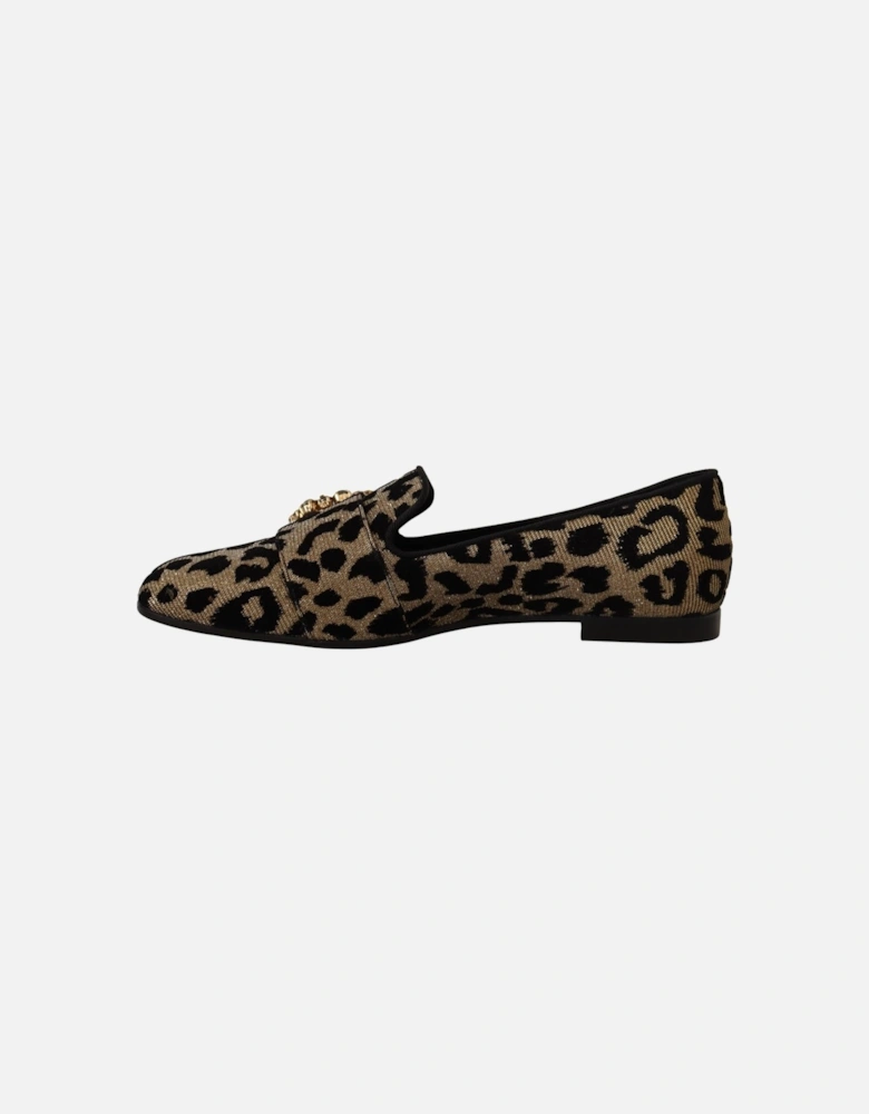 Leopard Print Loafers CC0017 Women - Brown Flats