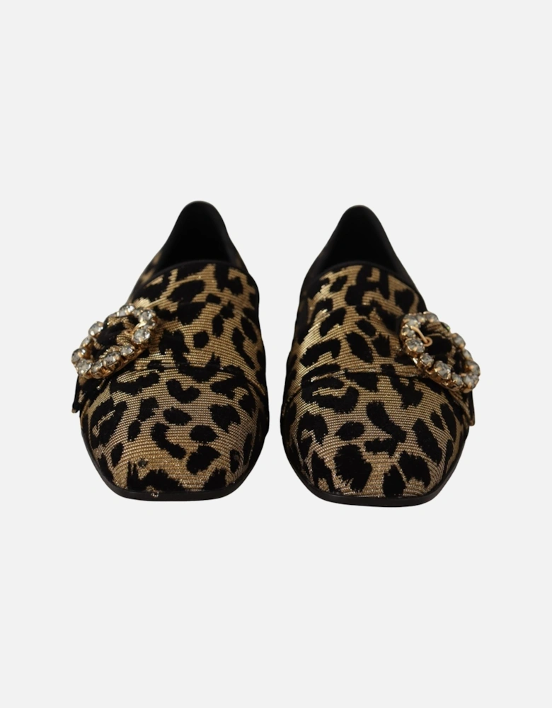 Leopard Print Loafers CC0017 Women - Brown Flats