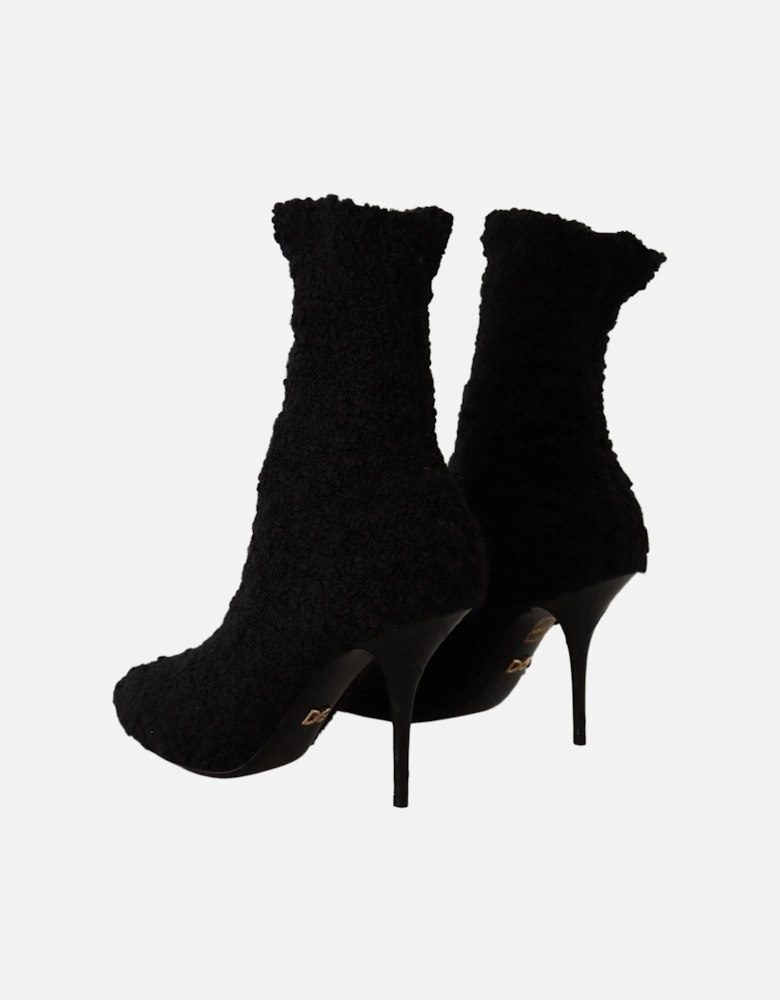 hearling Bootie Black High Heel Women