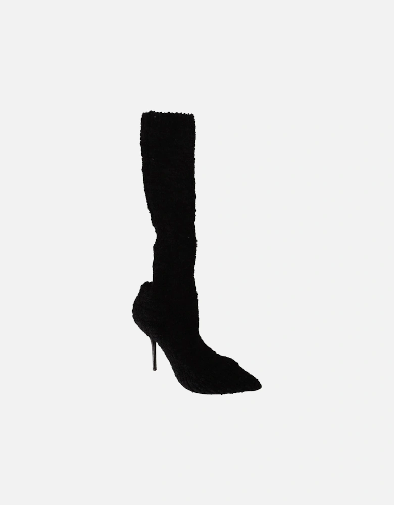 hearling Bootie High Heel PointedToe Boot Women - Black