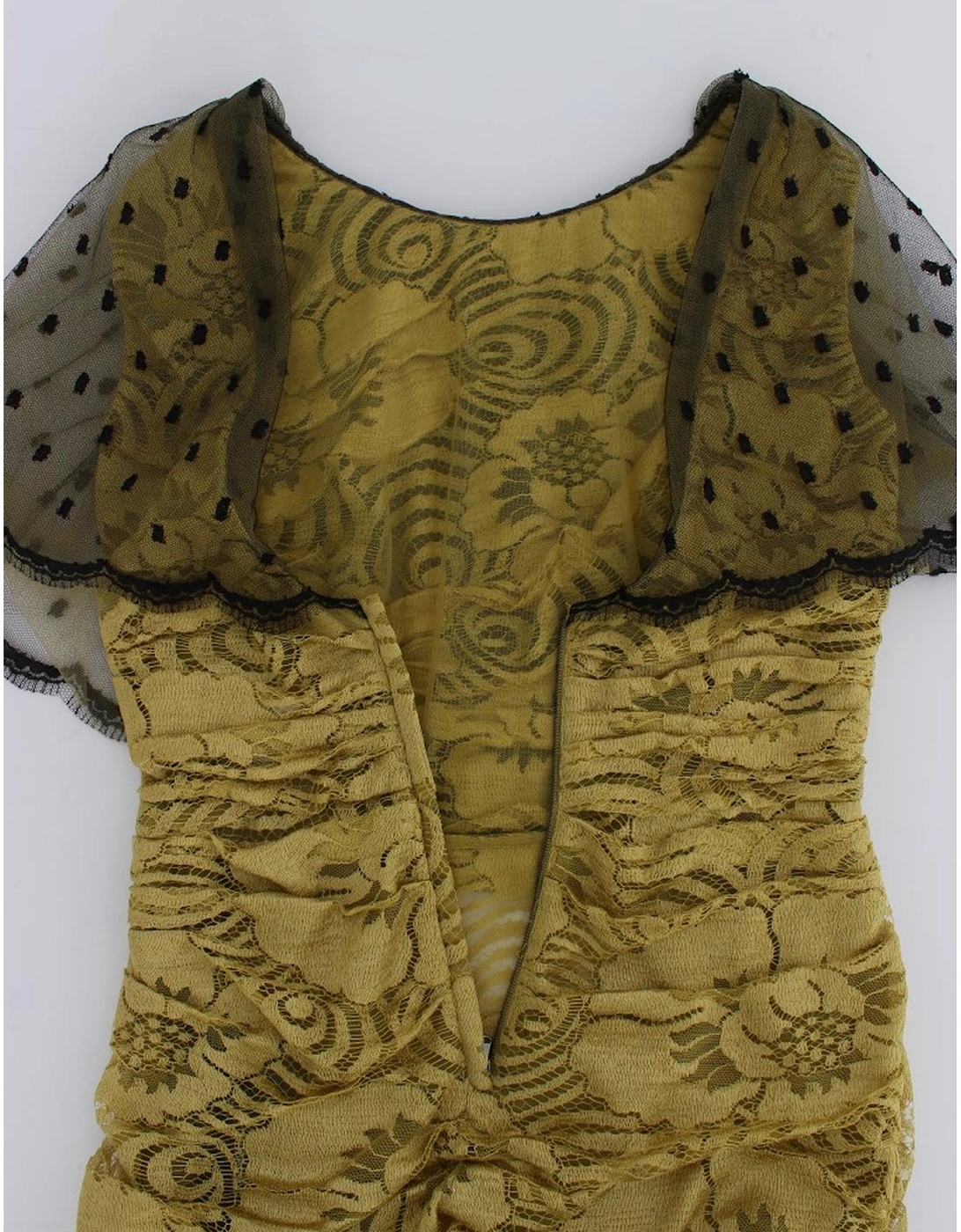 Dolce Gabbana Gown Mermaid Style Short Sleeves Women - Yellow Dresses
