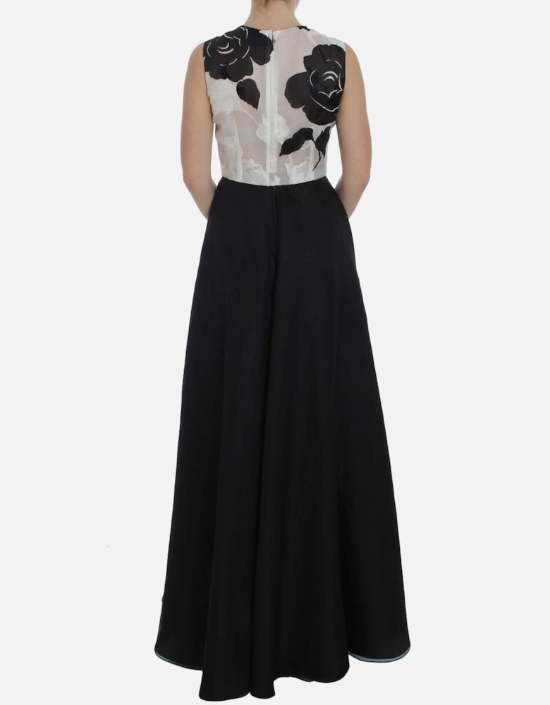 Dolce Gabbana FloralPrint ALine Gown Women - Blackwhite Dresses