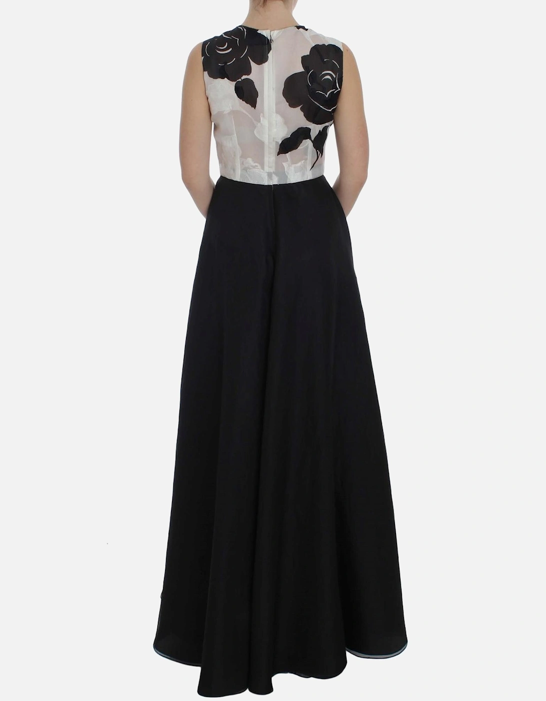 Dolce Gabbana FloralPrint ALine Gown Women - Blackwhite Dresses