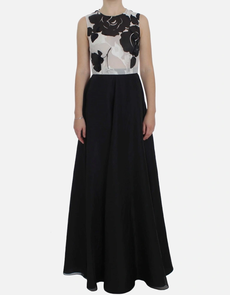 Dolce Gabbana FloralPrint ALine Gown Women - Blackwhite Dresses