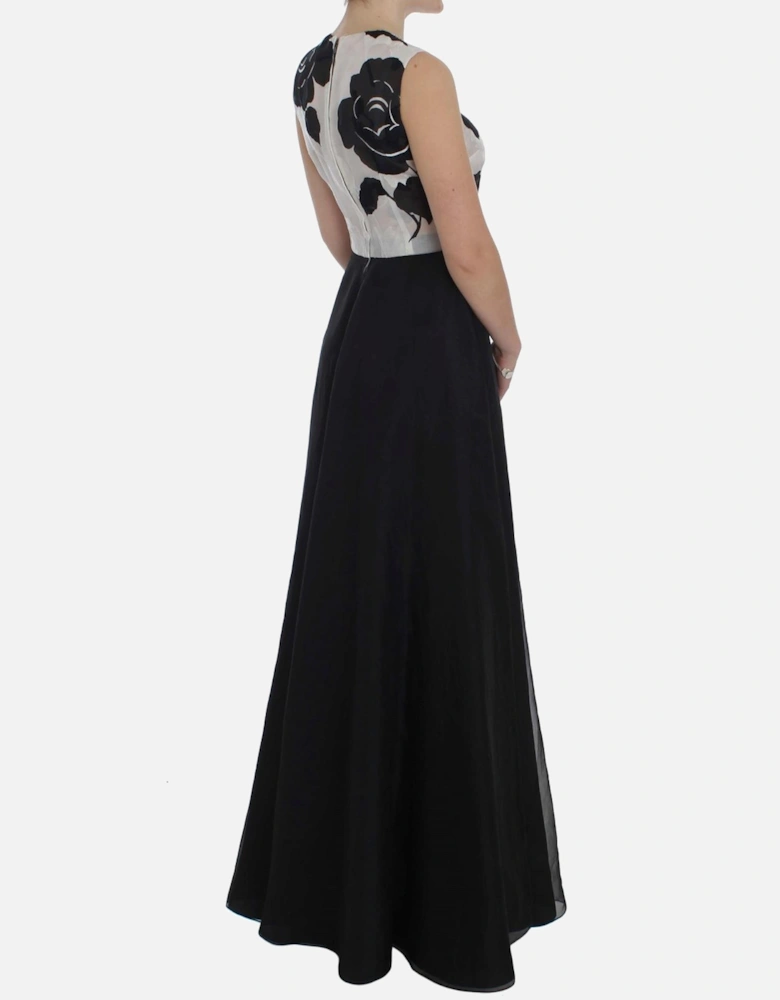 Dolce Gabbana FloralPrint ALine Gown Women - Blackwhite Dresses