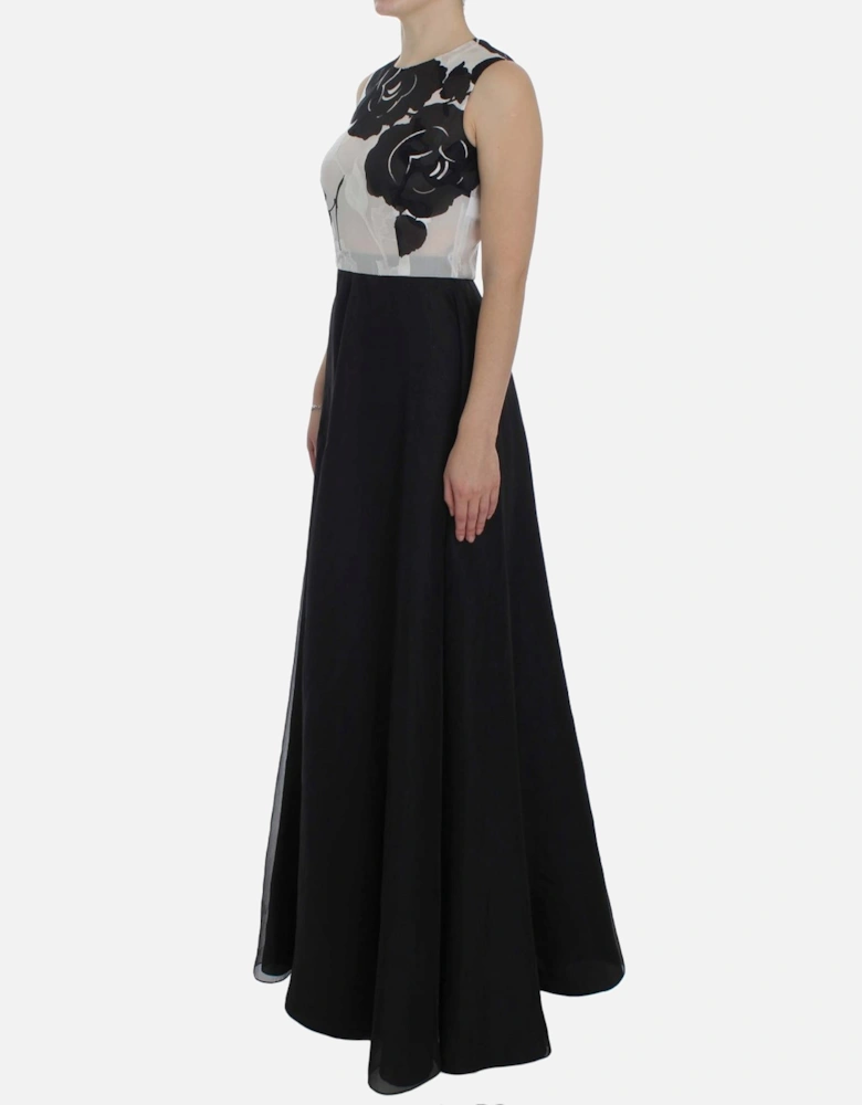 Dolce Gabbana FloralPrint ALine Gown Women - Blackwhite Dresses