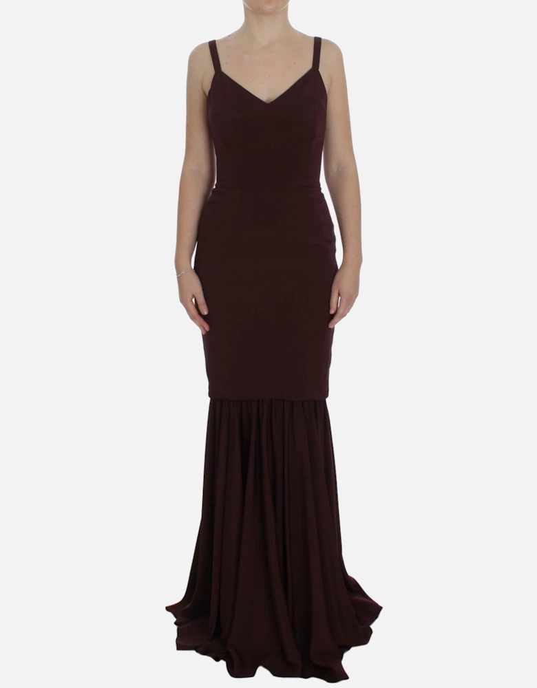 Dolce Gabbana Sleeveless Maxi Dress Women - Bordeaux Dresses