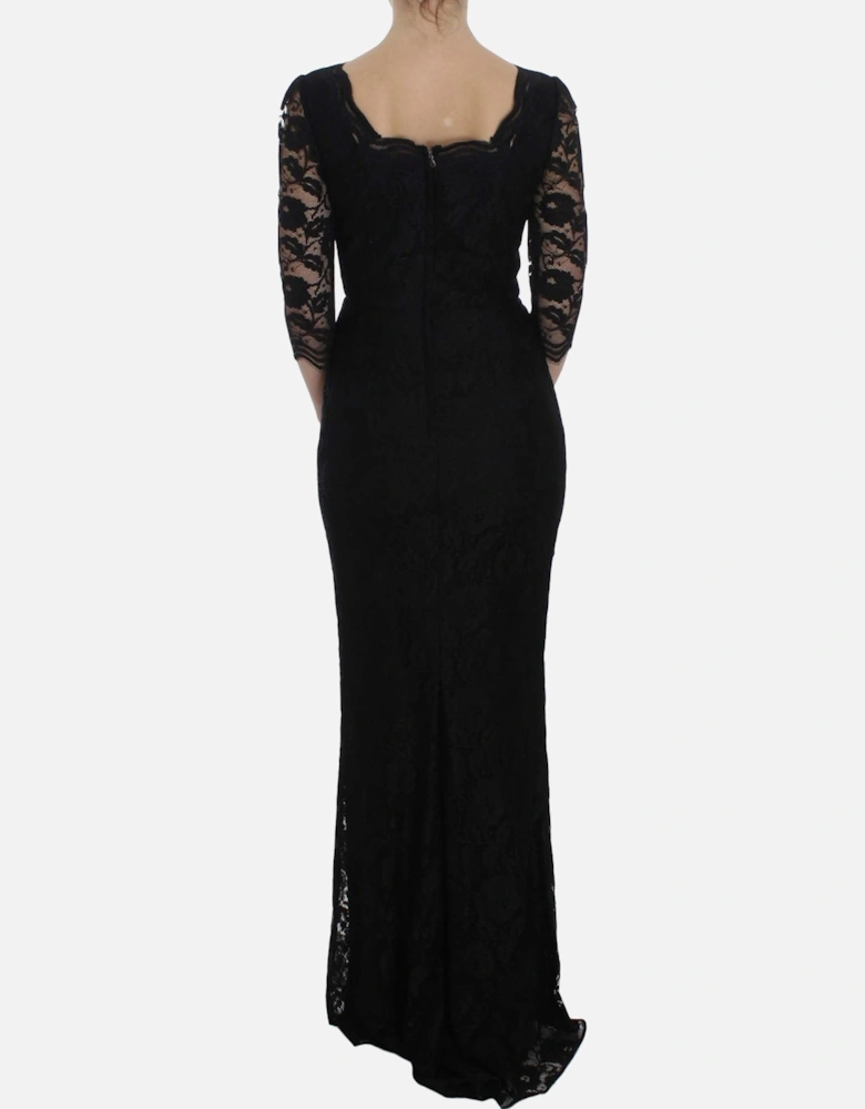 Dolce Gabbana Lace Dress Long Sleeves Women - Black Dresses