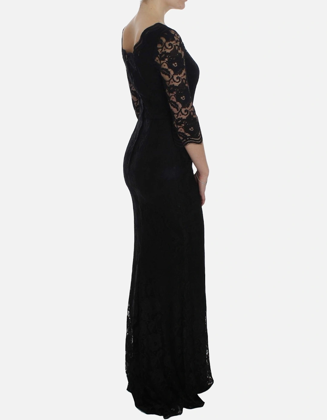 Dolce Gabbana Lace Dress Long Sleeves Women - Black Dresses
