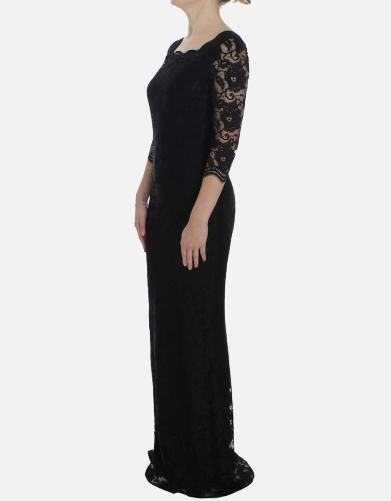 Dolce Gabbana Lace Dress Long Sleeves Women - Black Dresses