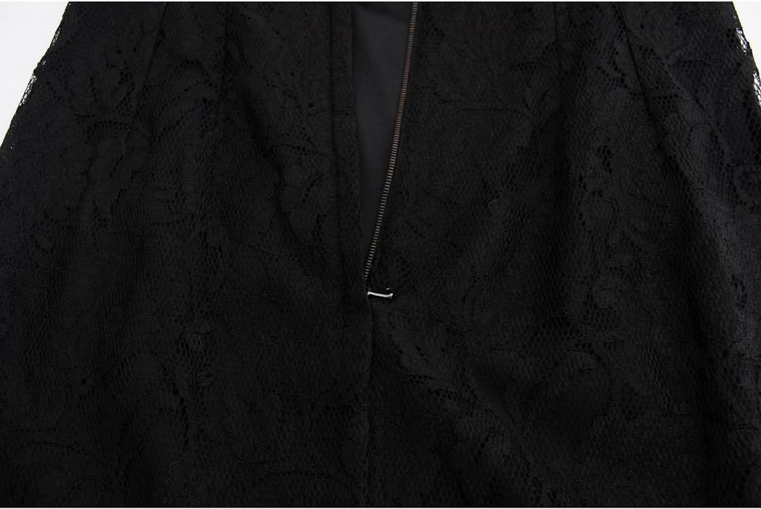 Dolce Gabbana Lace Dress Long Sleeves Women - Black Dresses