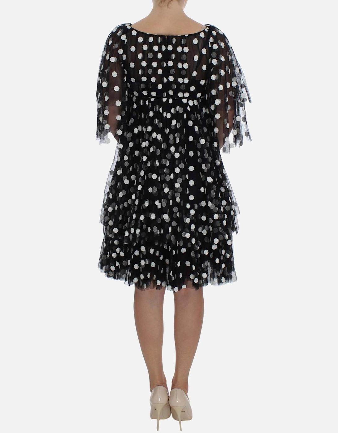 Dolce Gabbana Polka Dot Tulle Mini Dress Women - Black Dresses