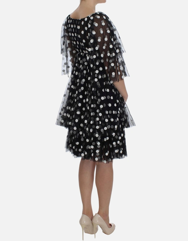 Dolce Gabbana Polka Dot Tulle Mini Dress Women - Black Dresses