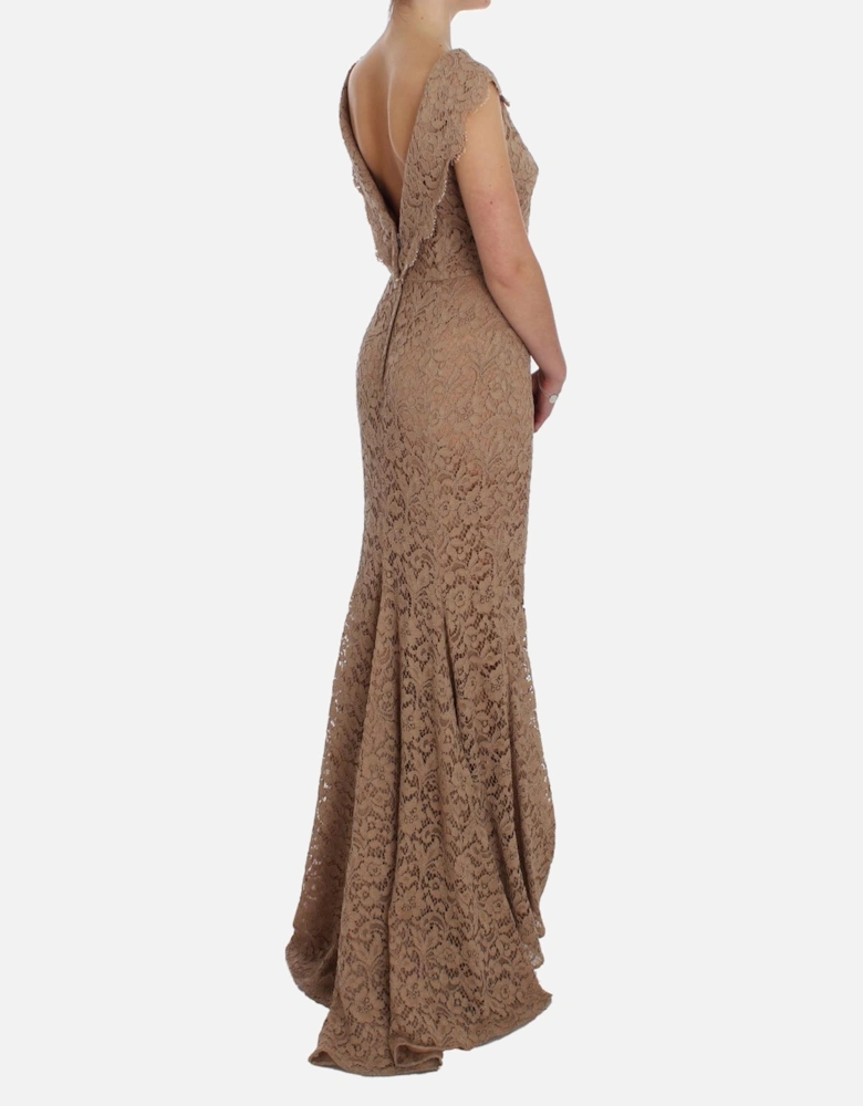 Lace Gown Aline Sleeveless Women - Pink Dresses