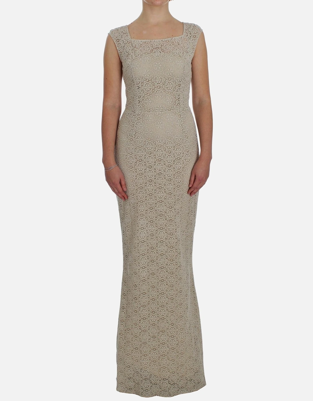 Lace Maxi Dress BeigeNOC10101 Women Dresses, 7 of 6