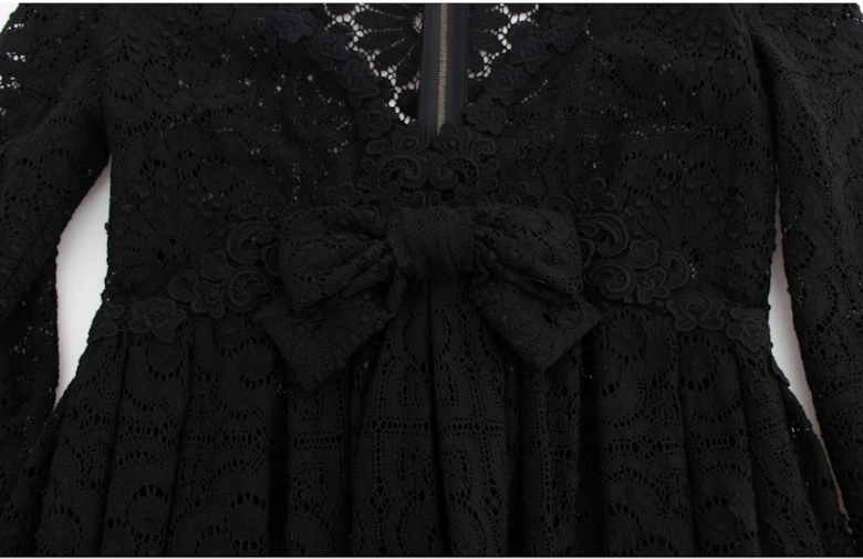 Lace Maxi Dress Black 34 Sleeve Women Dresses