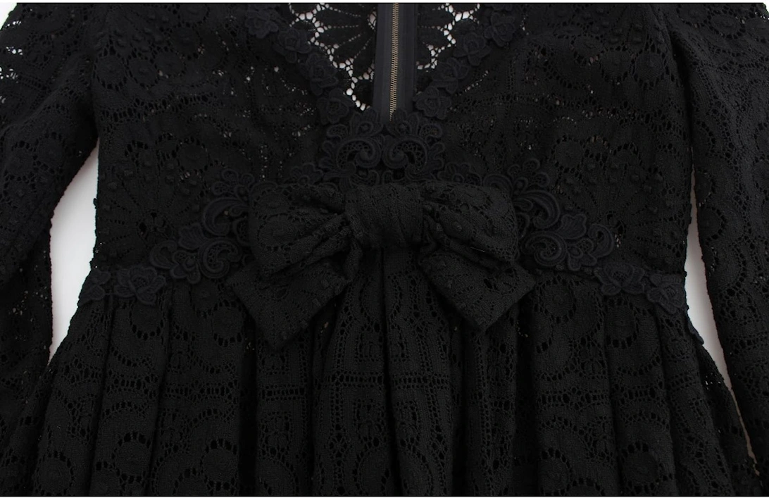 Lace Maxi Dress Black 34 Sleeve Women Dresses