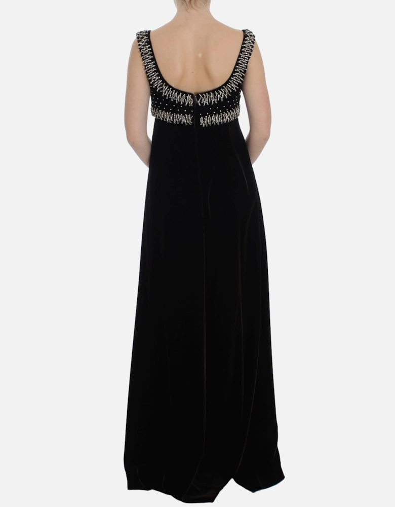 Dolce Gabbana Velvet ALine Evening Dress Women - Brown Dresses