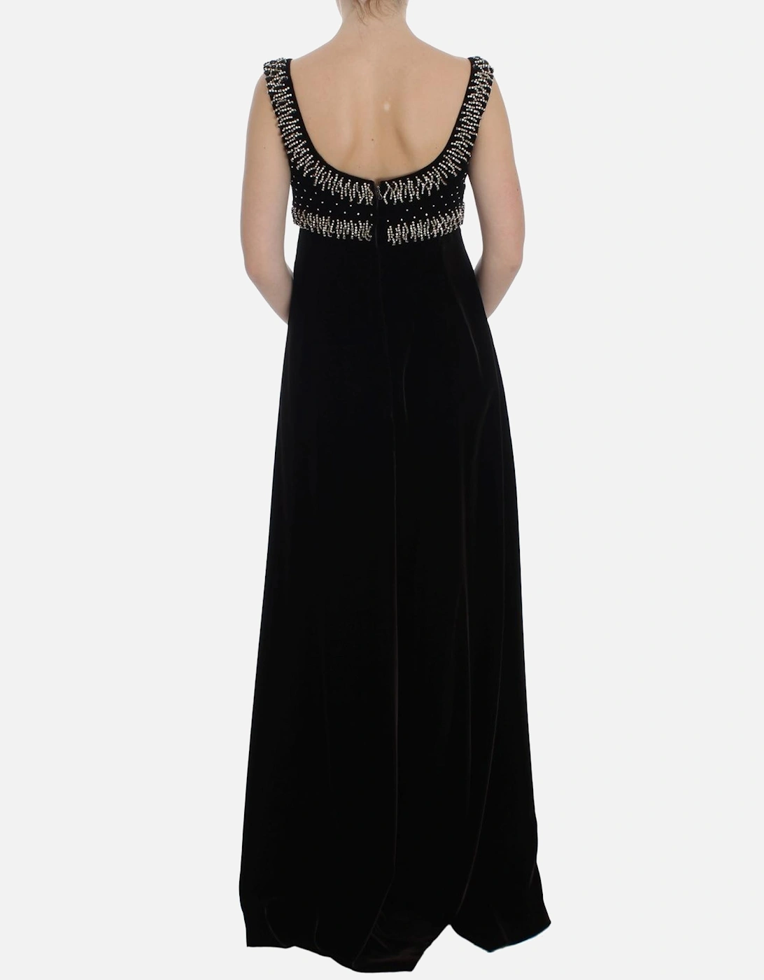 Dolce Gabbana Velvet ALine Evening Dress Women - Brown Dresses