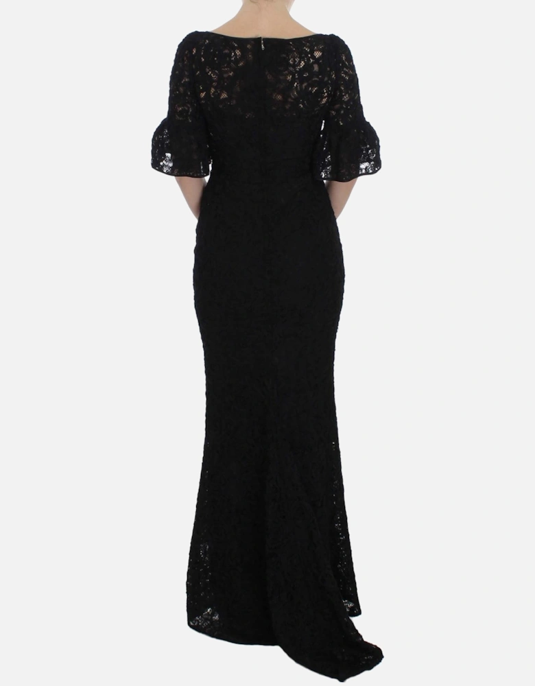 Dolce Gabbana Lace Dress Long Sleeve Women - Black Dresses