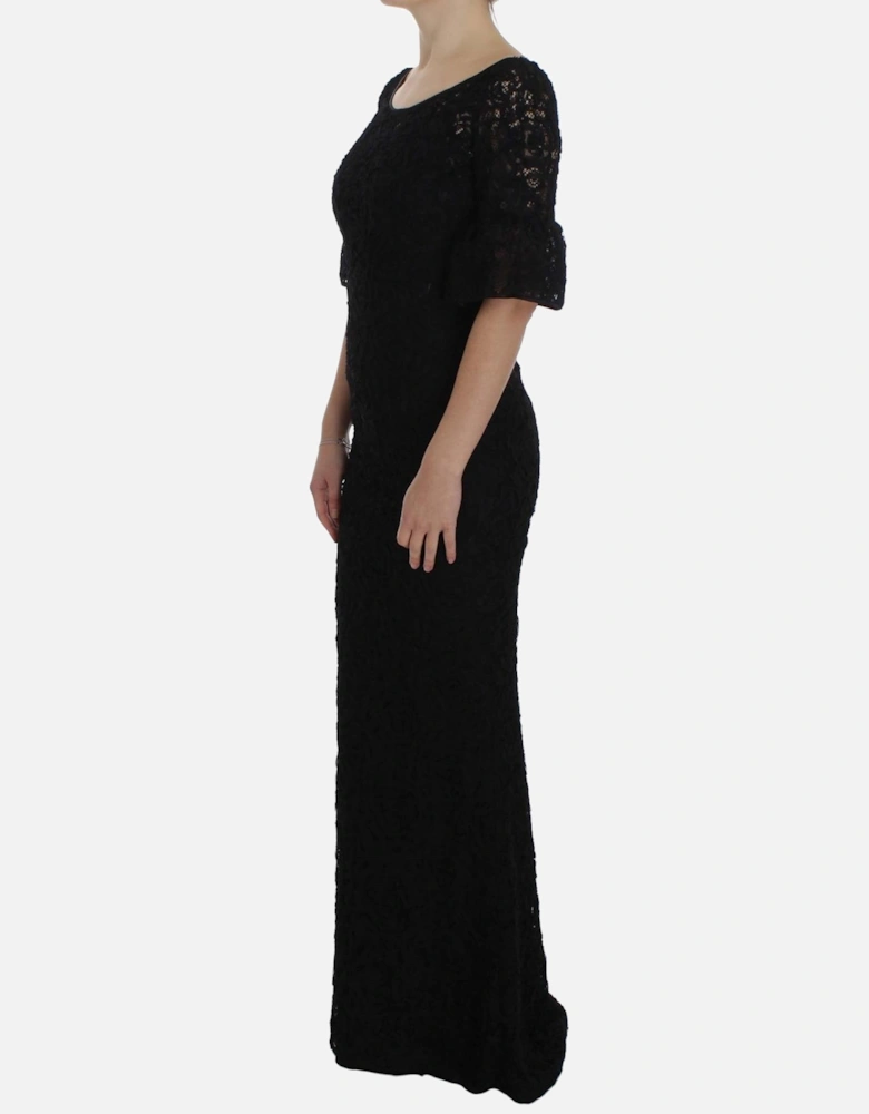 Dolce Gabbana Lace Dress Long Sleeve Women - Black Dresses