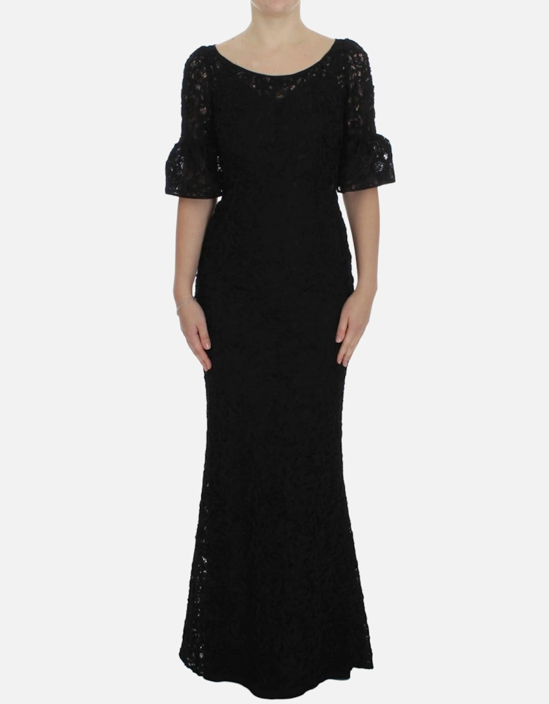 Dolce Gabbana Lace Dress Long Sleeve Women - Black Dresses