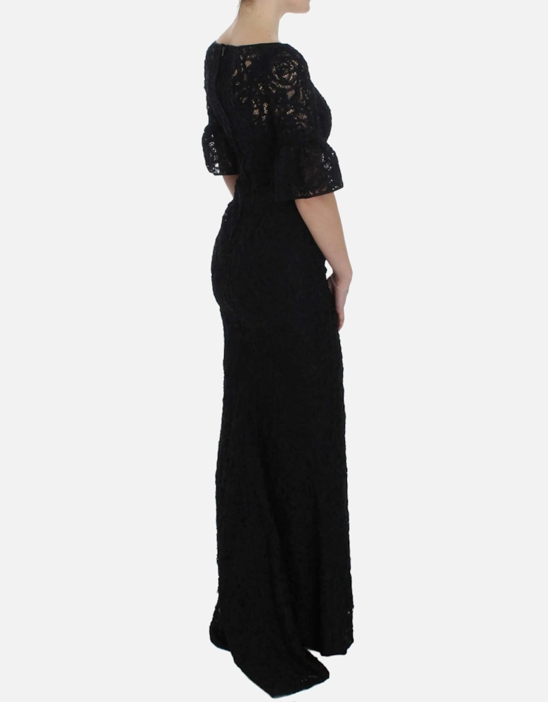 Dolce Gabbana Lace Dress Long Sleeve Women - Black Dresses