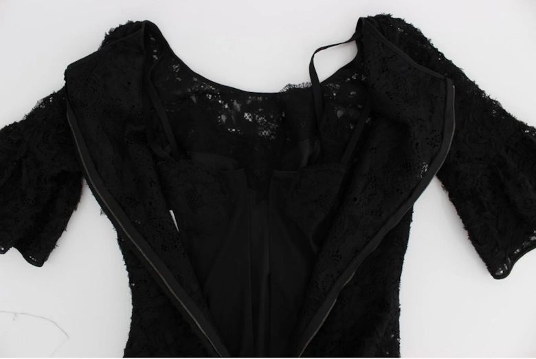 Dolce Gabbana Lace Dress Long Sleeve Women - Black Dresses