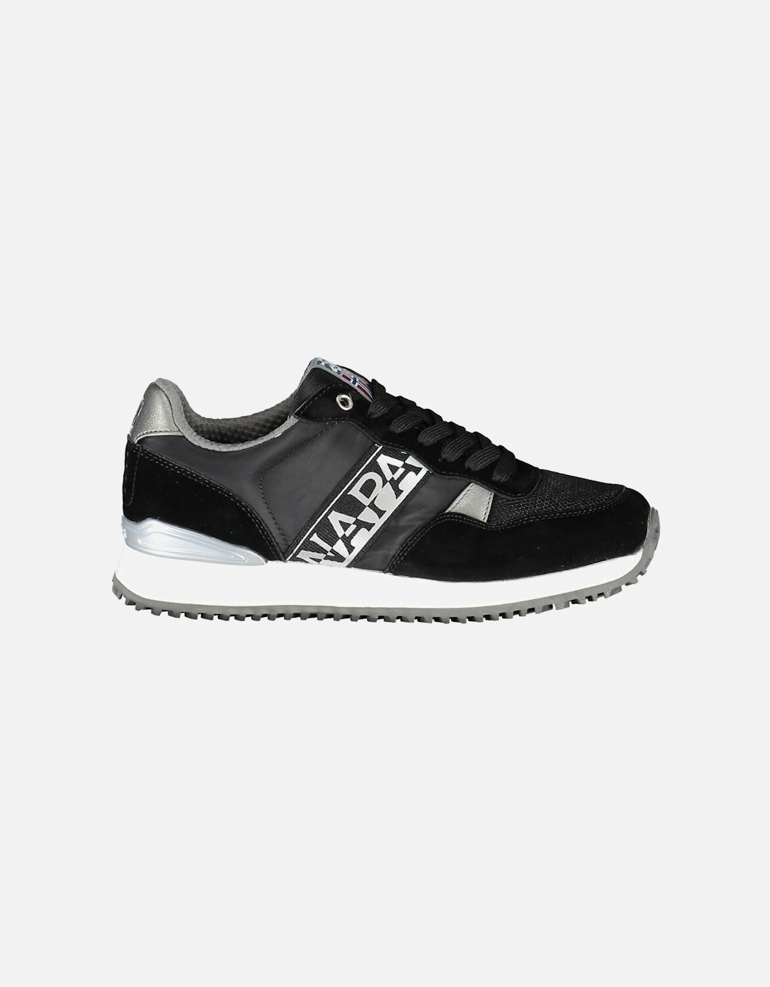 Contrasting Lace Sports Shoe with Logo Detailing. Women - Black, 4 of 3