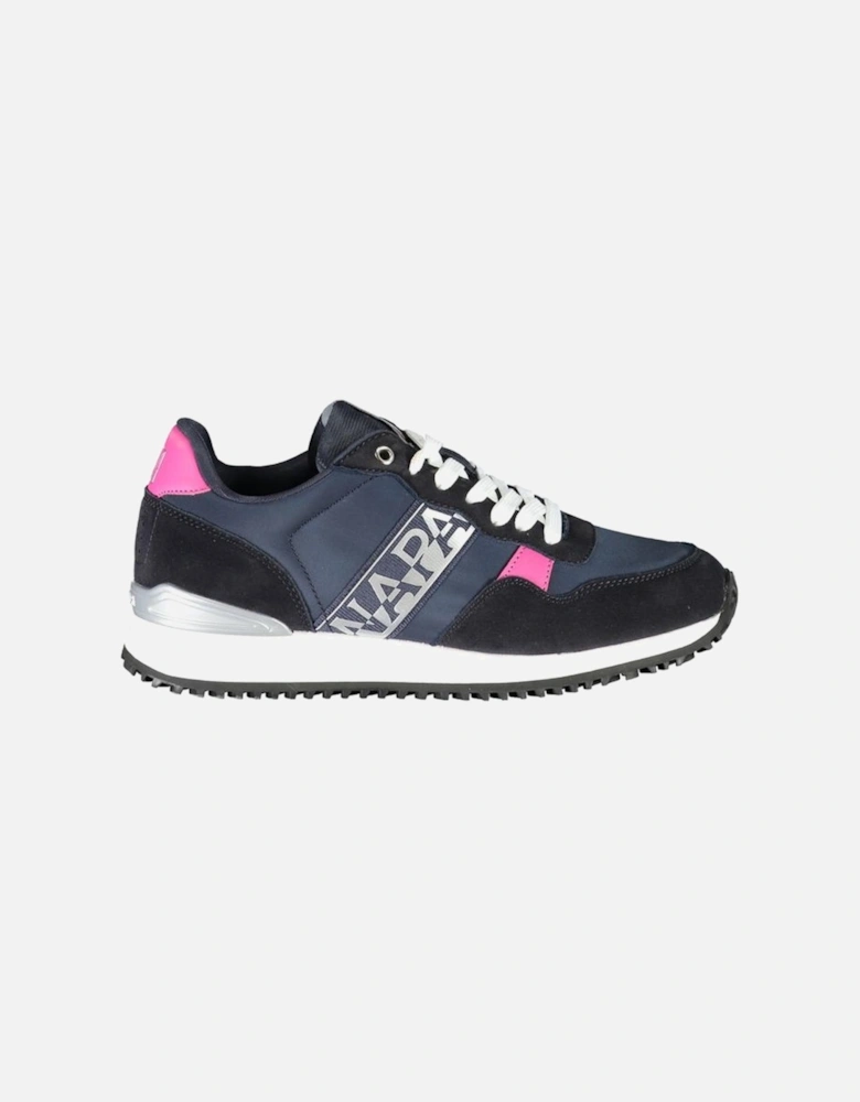 Printed Sports Shoe with Dual Contrast Laces Women - Blue Sneakers