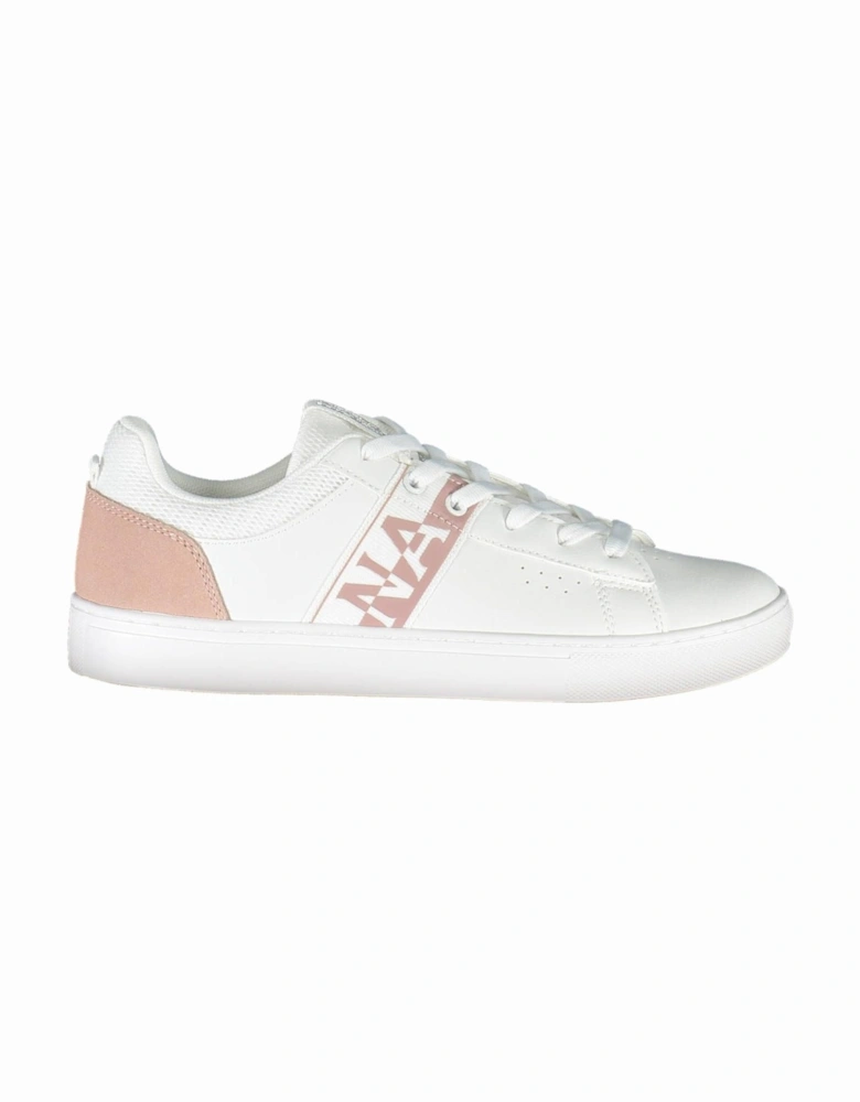 Laced Sports Shoe with Contrasting Details and Logo Women - White