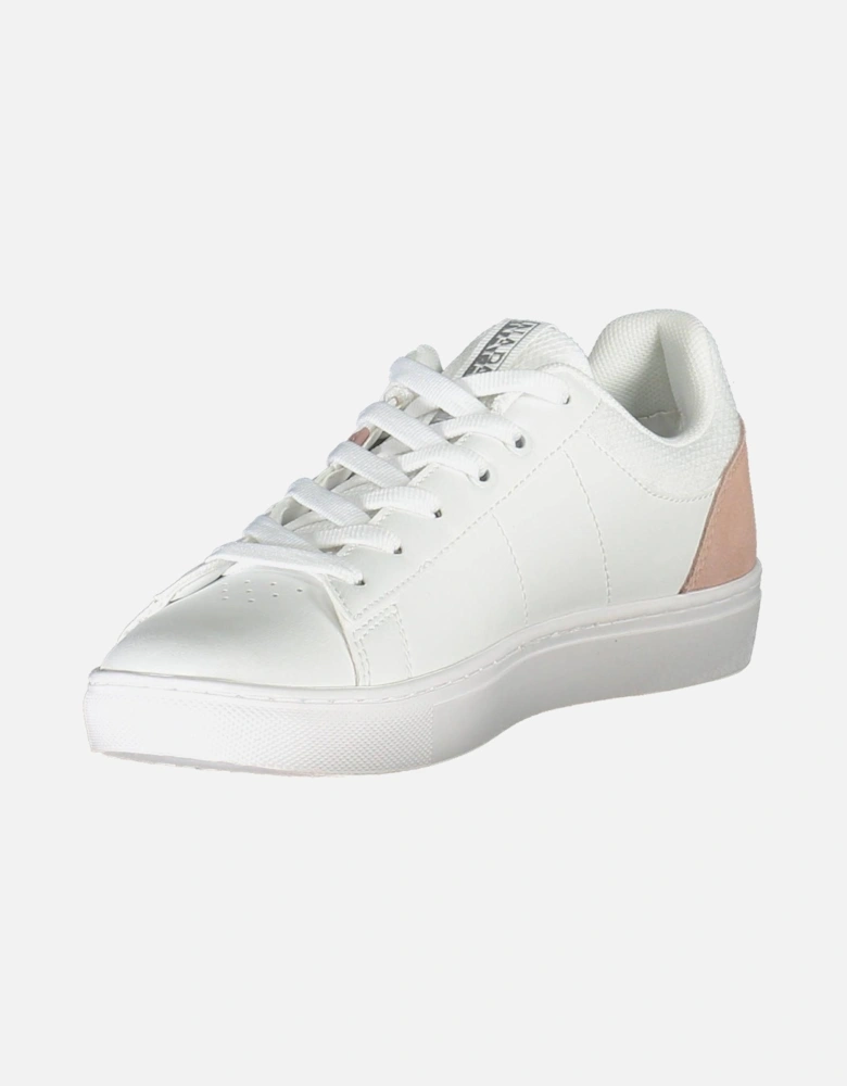 Laced Sports Shoe with Contrasting Details and Logo Women - White