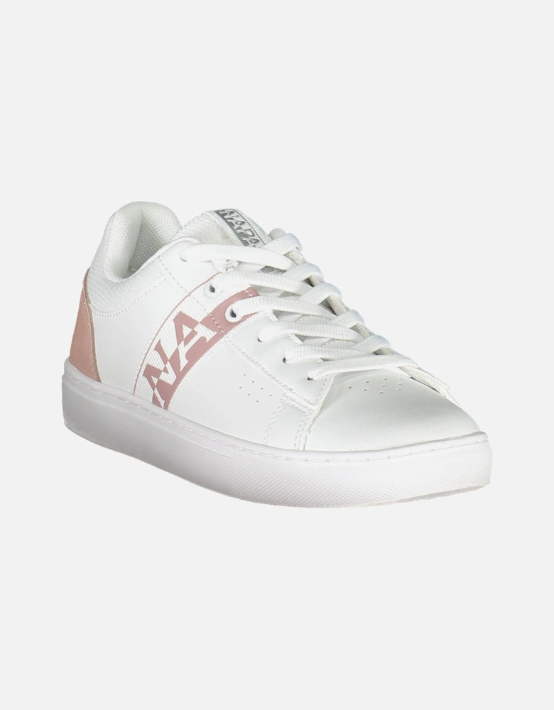 Laced Sports Shoe with Contrasting Details and Logo Women - White