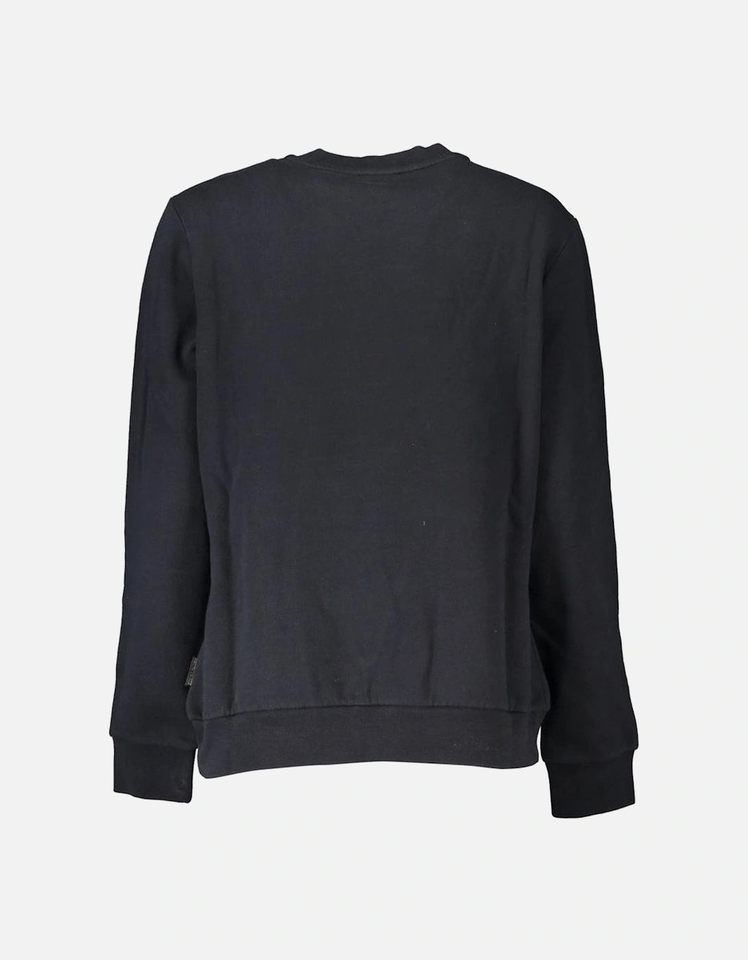 Embroidered crew neck sweatshirt. Women - Black Sweaters