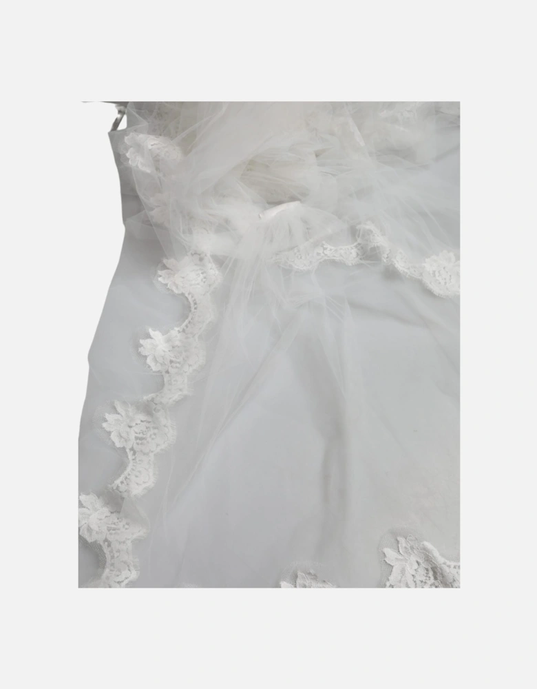 Floor-Length Cathedral Wedding Veil Women - White Scarves