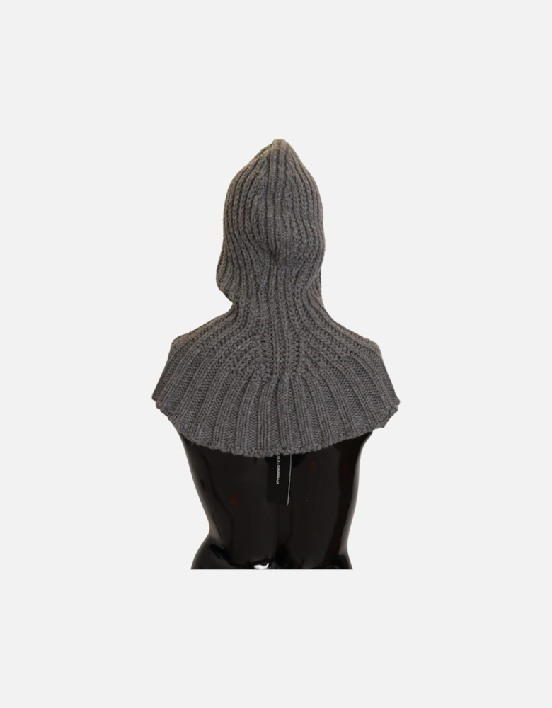 Dolce Gabbana Knitted Hooded Shawl Women - Gray Scarves
