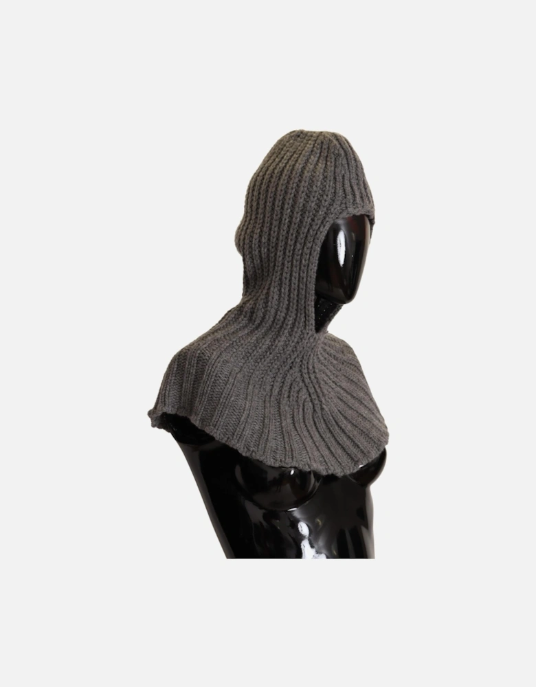 Dolce Gabbana Knitted Hooded Shawl Women - Gray Scarves