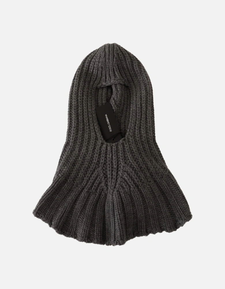 Dolce Gabbana Knitted Hooded Shawl Women - Gray Scarves