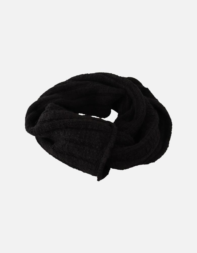 Dolce Gabbana Cable Knit Wool Scarf Women - Black Scarves